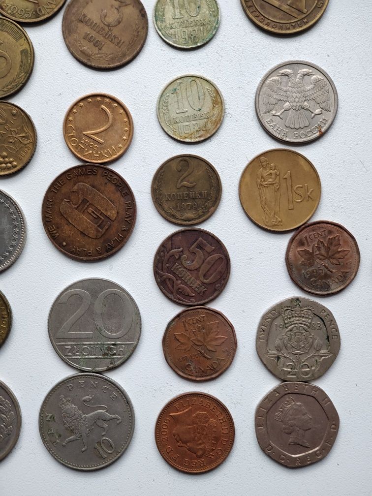 Монеты старинные СССР разные Европа Америка