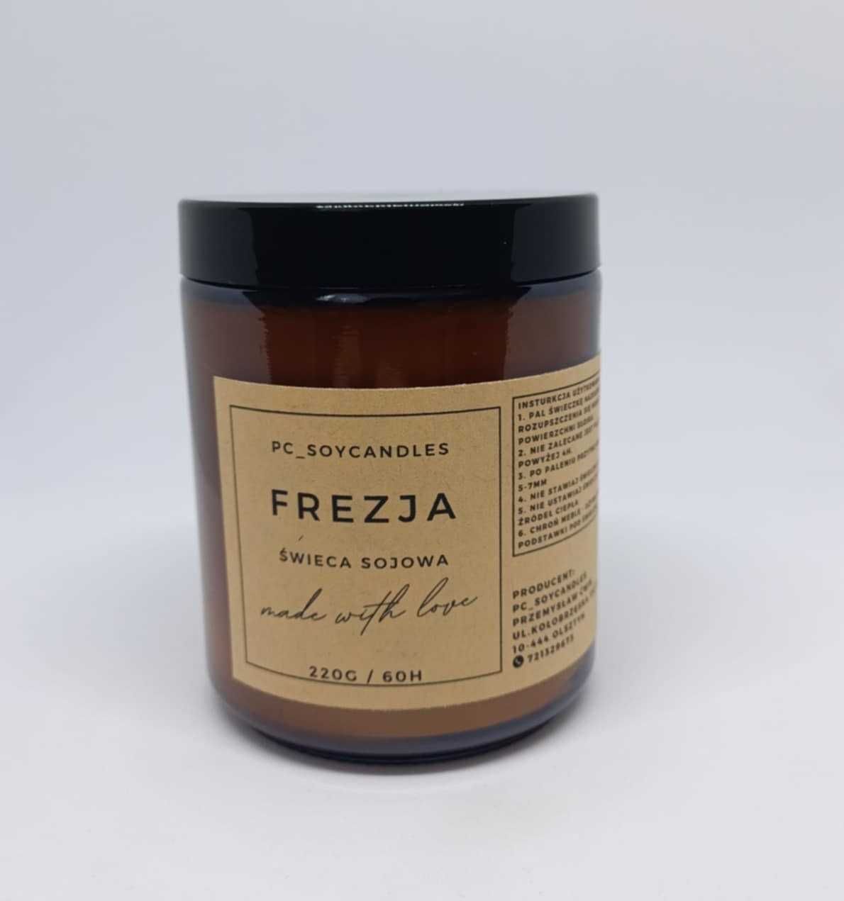 Świeca Sojowa Zapachowa Frezja 250ml 60h