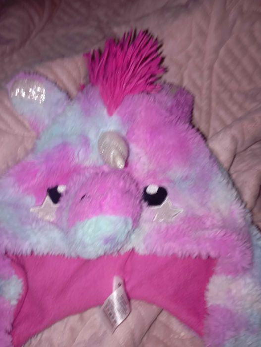 Czapka z szalikiem w kształcie jednorożca dla dziecka 104-128cm