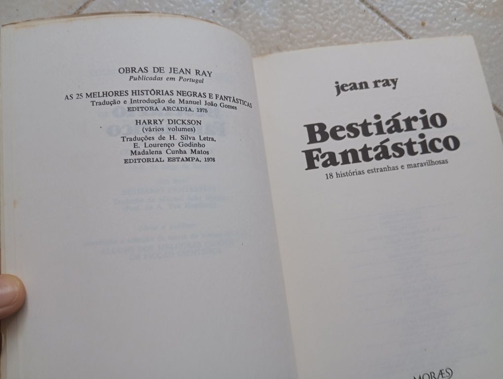Bestiário Fantásticob de Jean Ray e Jonh Flandres 1 edição de 1978  ed
