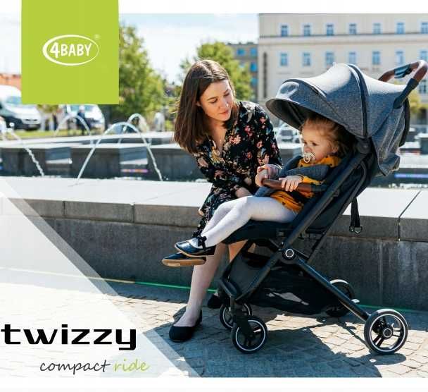 NOWOCZESNA Spacerówka - Wózek Spacerowy 4Baby TWIZZY LEKKI 22kg