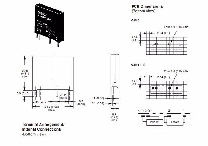 rele SSR solid state g3mb-202P 12v DC para 240V AC 2A