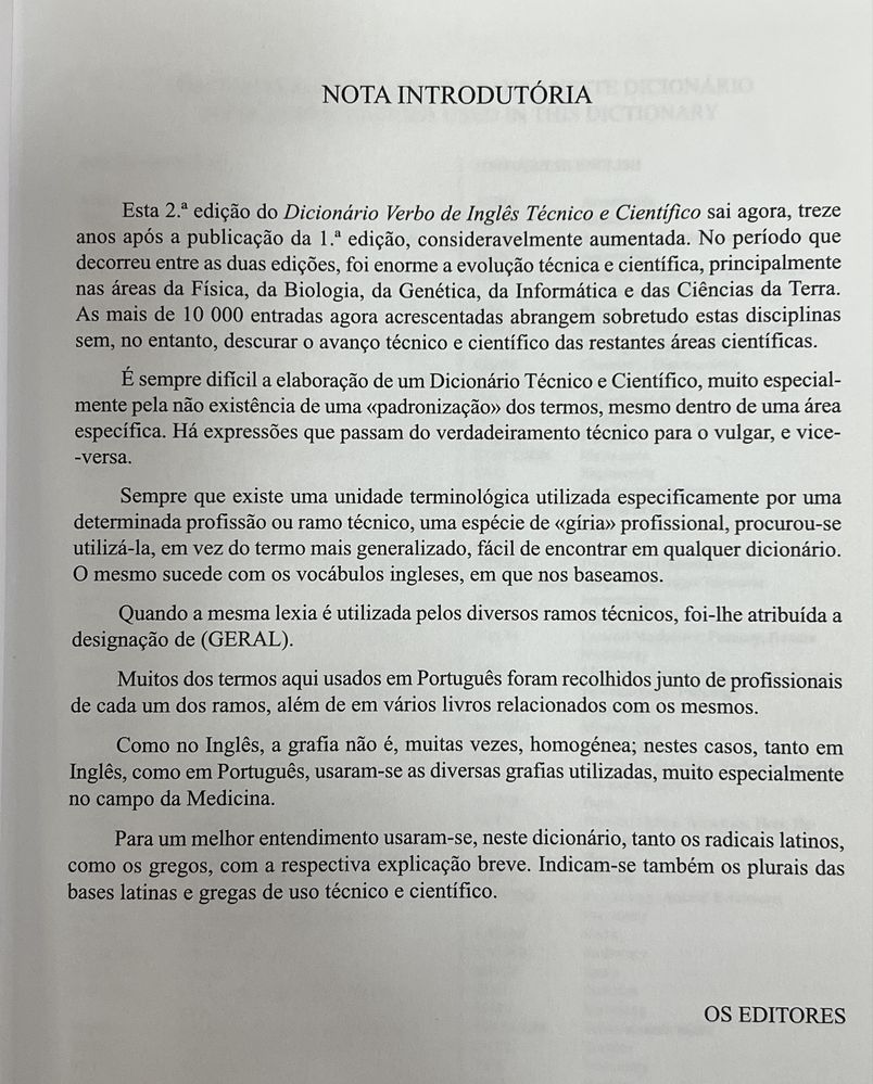 Dicionário Inglês Técnico e Cientifico (Verbo-Oxford)