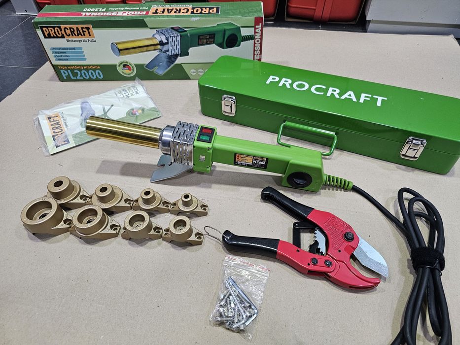 Паяльник для труб ProCraft PL2000 + Ножницы 16-32мм насадки Круглый