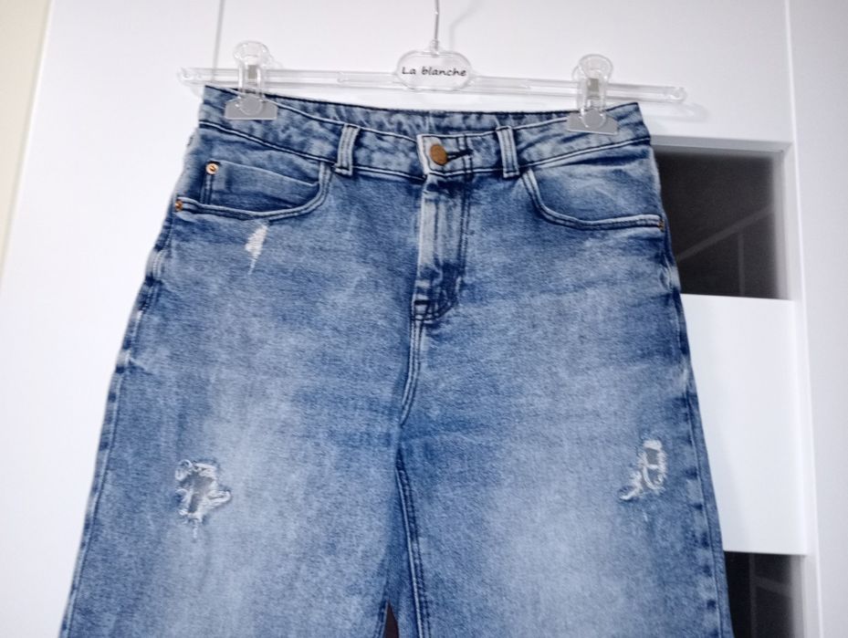 Jeans Mohito 36/34 z dziurami :)