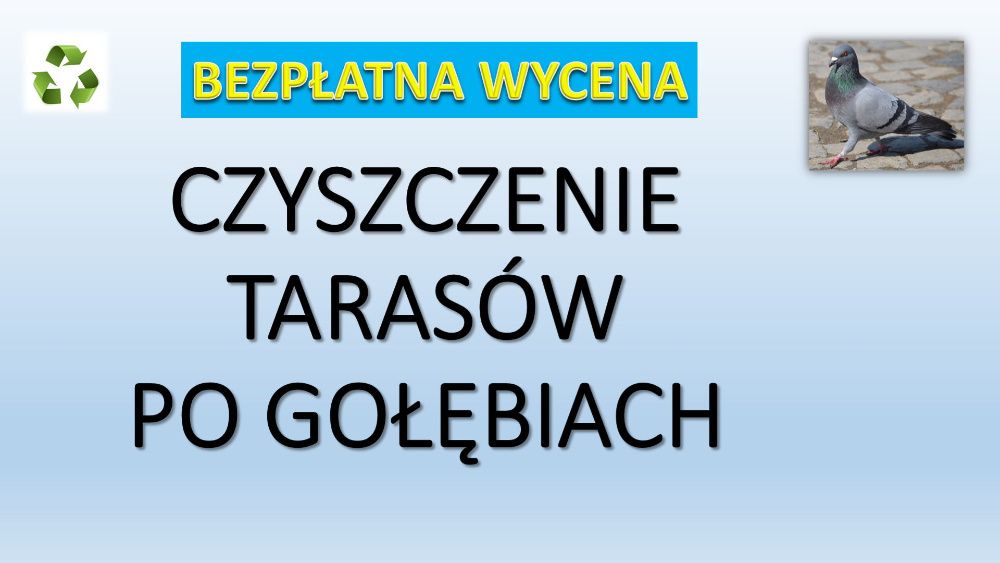 Sprzątanie balkonu, balkonów po gołebiach, cena, Wrocław, odchodów