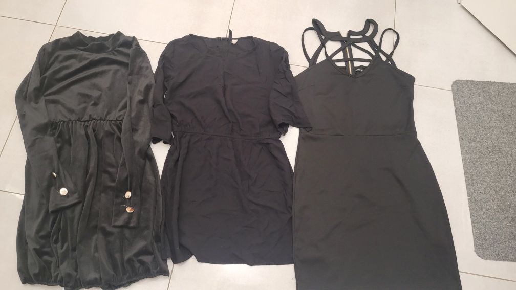 Zestaw czarnych sukienek rozmiar M/L