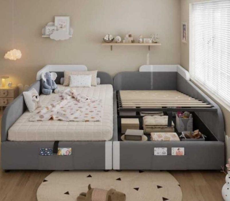 Łóżko tapicerowane podwójne 90x200