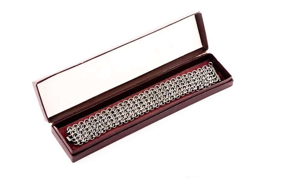 Srebrna Bransoletka - KOLCZUGA - 46,11g - ORNO - Kraków