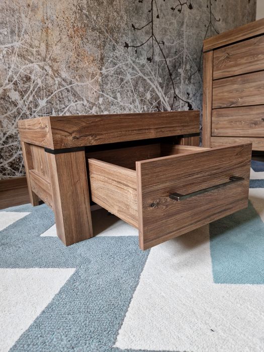 Szafka nocna do sypialni black red white