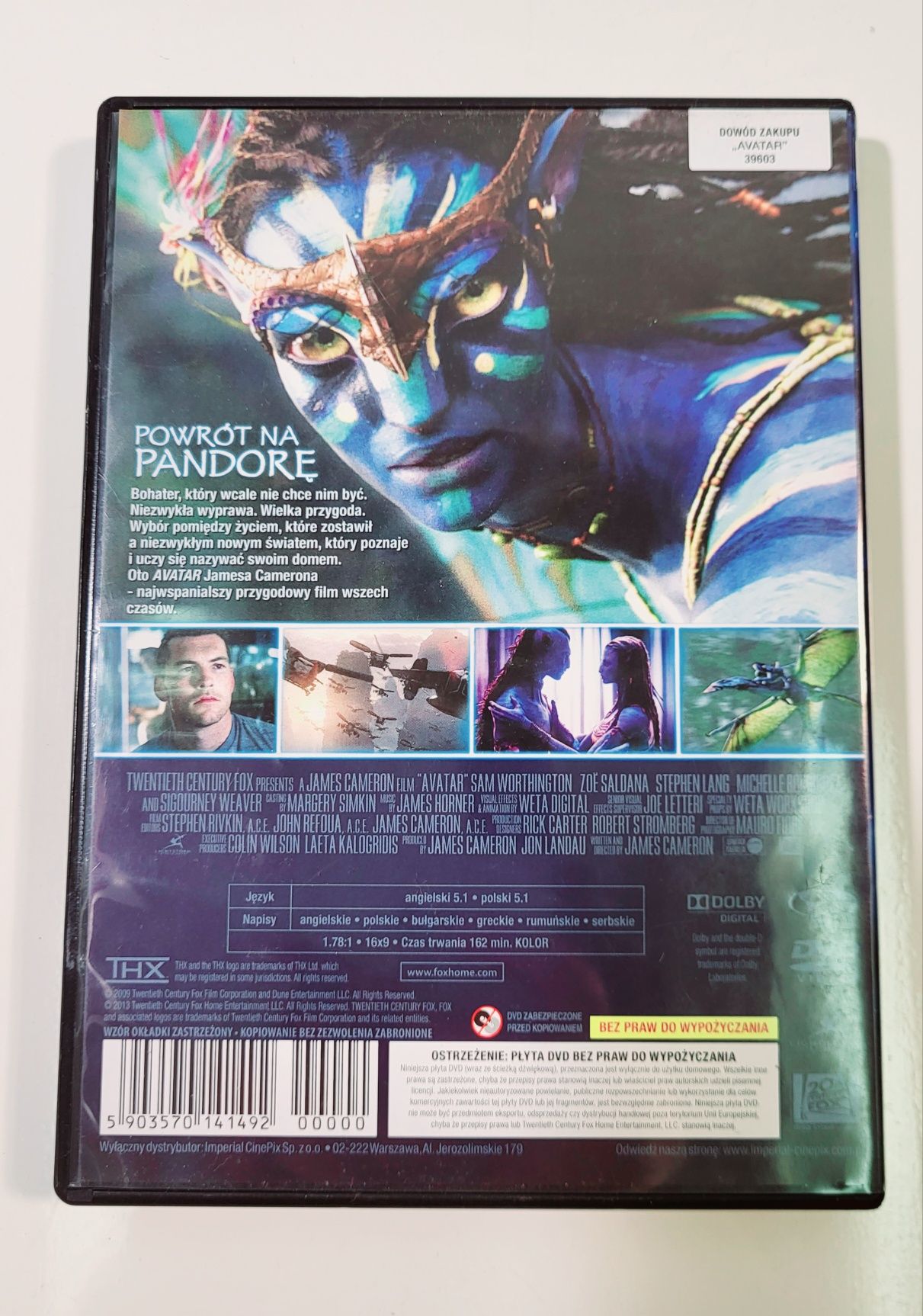 Avatar James Cameron film dvd