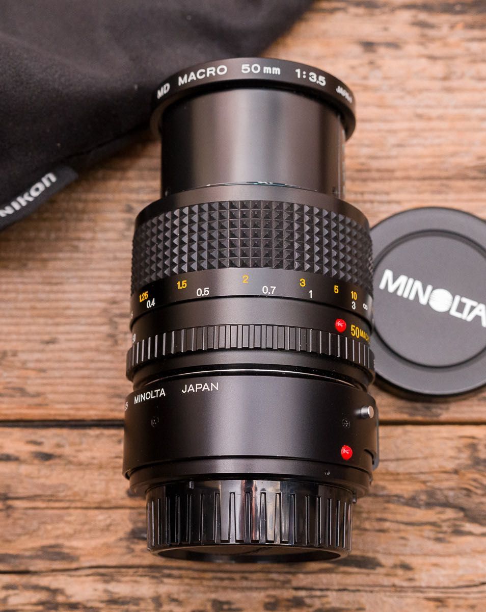 Minolta New-MD 50mm 1:3.5 Macro MD III makro 1:1 + gratis
