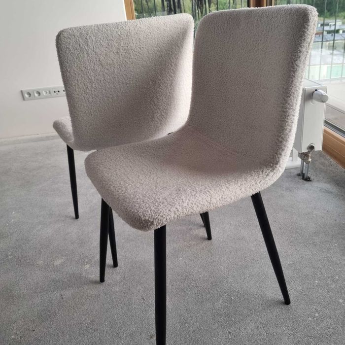 Krzesła tkanina boucle