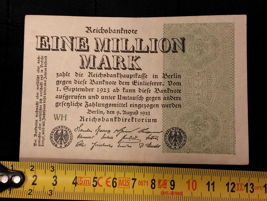 Banknot, 1 milion marek 1923, Niemcy