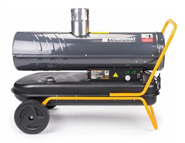 Nagrzewnica Olejowa 40 KW Z KOMINEM Spalinowa Dmuchawa + TERMOSTAT LCD