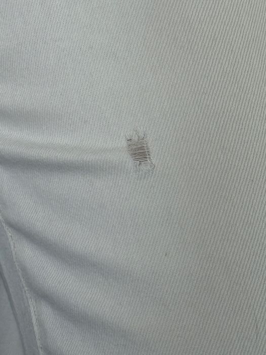 Jasne białe szerokie jesnsy cargo H&M 40/42 wysoki stan