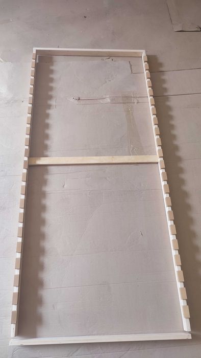 Каркас ліжка дерев'яний з ортопедичними ламелями без ніжок