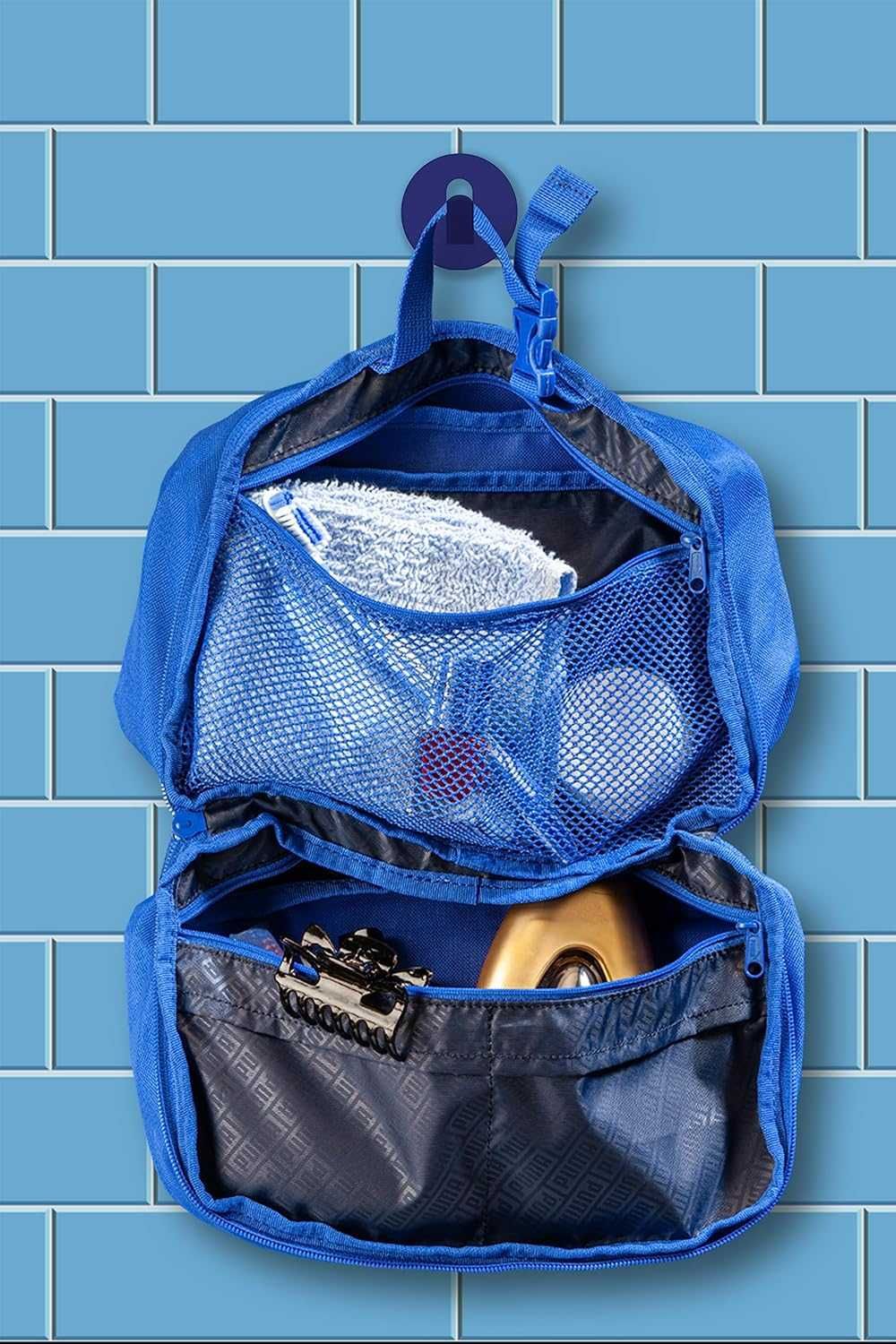 Niebieska POJEMNA kosmetyczka PUMA Washbag 28 x 13,5 x 13 cm