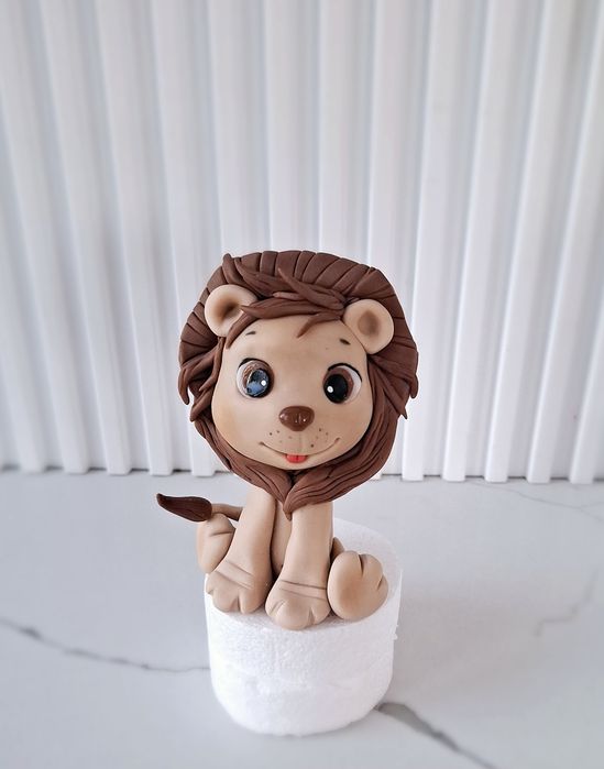 Safari na tort figurki z masy cukrowej Lew Żyrafa