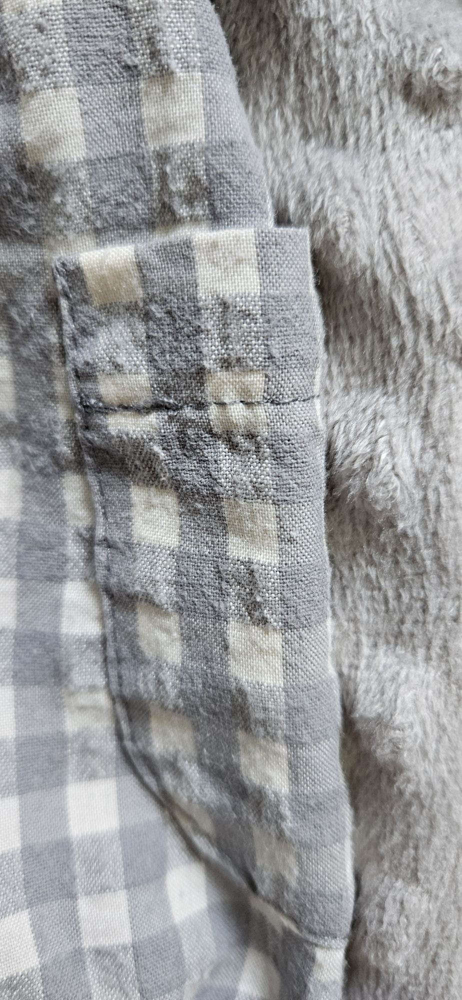 Spodenki niemowlęce zara krótkie ogrodniczki w kratkę r. 68