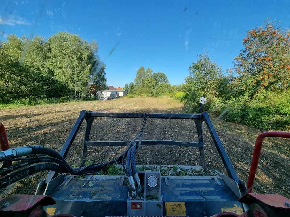 Karczowanie terenu działki oczyszanie czyszenie zarośli wycinka drzew