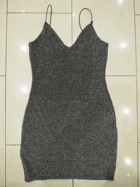 H&M sukienka tuba srebrna j.NOWA rozm.38 (M)