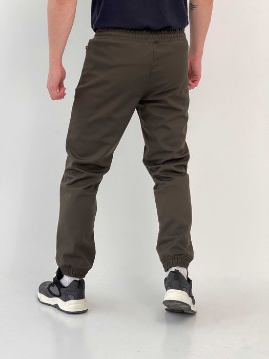 Штани чоловічі зимові утеплені на флісі софтшел хакі