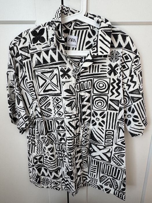 Lniana zwiewna letnia koszula meska