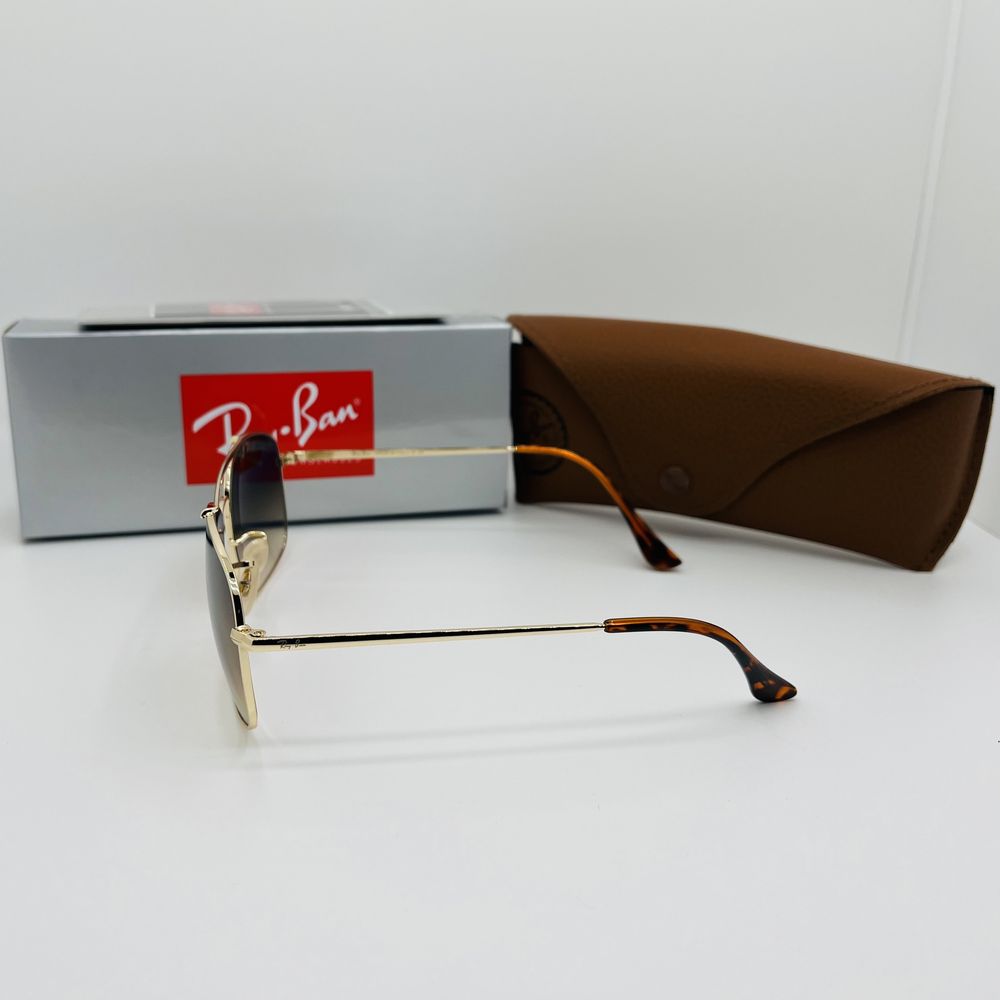 Солнцезащитные очки Ray Ban Colonel 3560 Gold-Brown Grade 57мм стекло