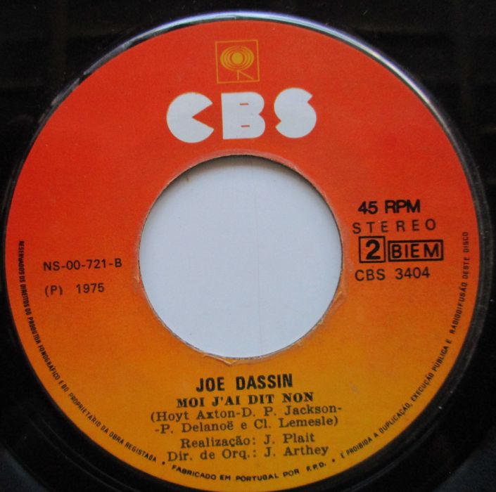 Joe Dassin - - - - - L'Été Indien - - - - - Single