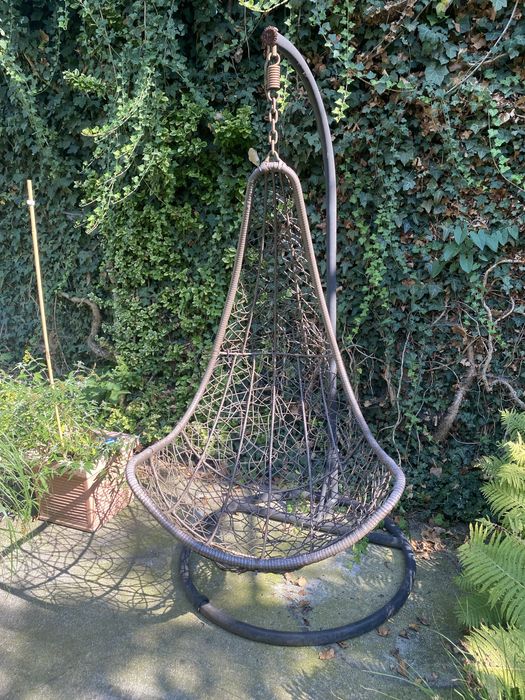 Fotel wiszący ogrodowy - huśtawka, bujak ze stelażem