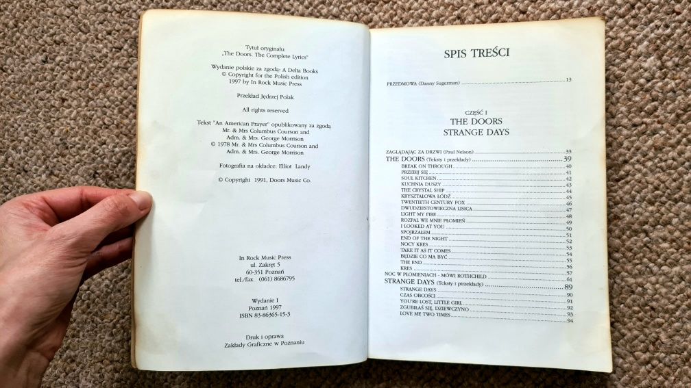 The Doors Teksty I przekłady. Wybór Danny Sugerman Pierwsze Wydanie 19