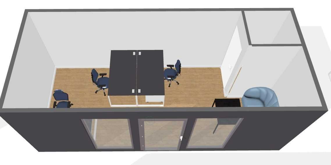 Kontener biurowy mobilny pawilon handlowy XL 7x3m z WC Producent