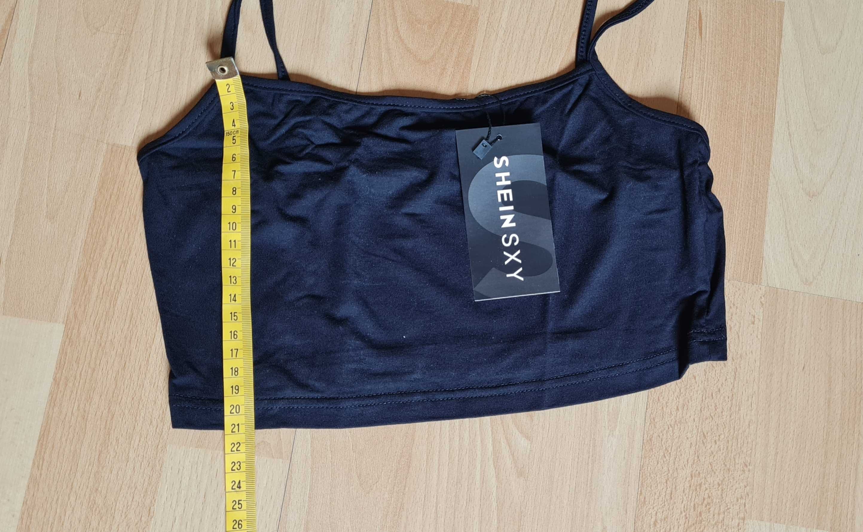 SHEIN komplet crop top + spódnica XS nowy z metką