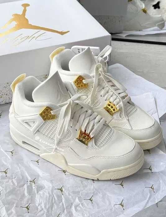 Buty Trampk Jordan 4 Retro Metallic Gold R.46