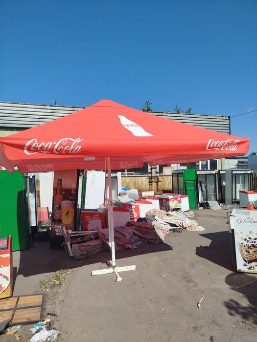 Зонт вуличний зонт великий зонт з тентом 3.3*3.5м, зонт 4*4м