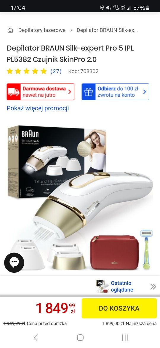Nowy depilator laserowy Braun