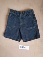 Krótkie spodenki szorty jeansowe z gumką rozm. 104 - 110
