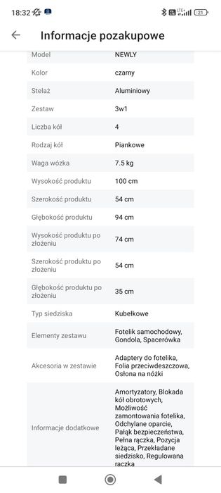 Wózek wielofunkcyjny 3w1 Kinderkraft Newly 2w1 lekki + nowy fotelik