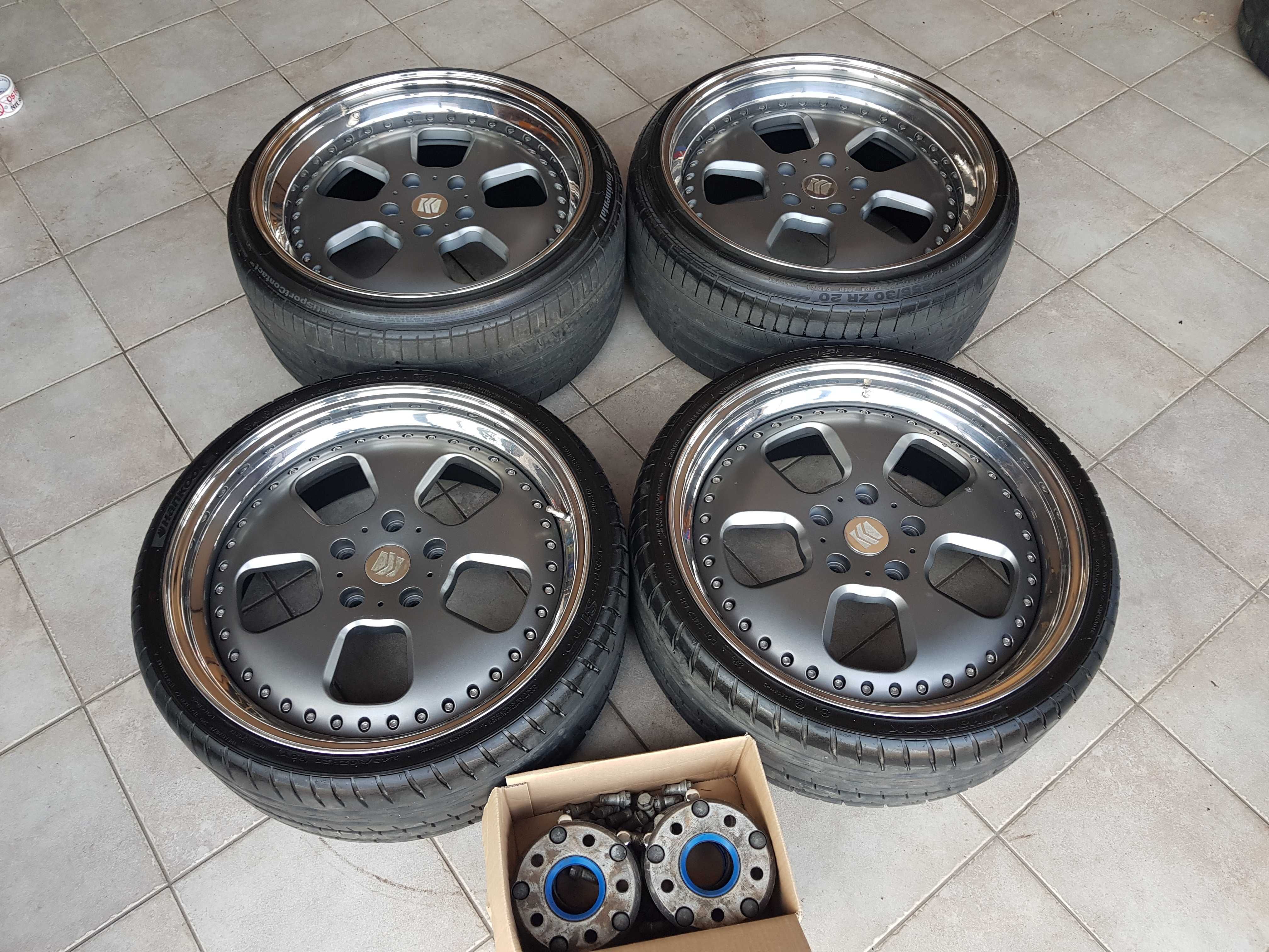 Skręcane 3 częściowe felgi 8x20 11x20 dystan 5x130 5x112 Audi Mercedes
