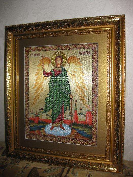 Вишивка бісером ікона Св. Ангел Хранитель