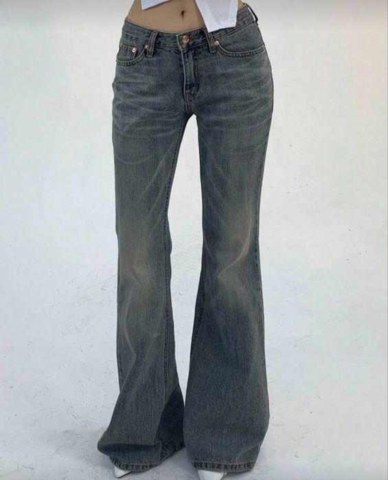 Джинси ульош на низькій посадці