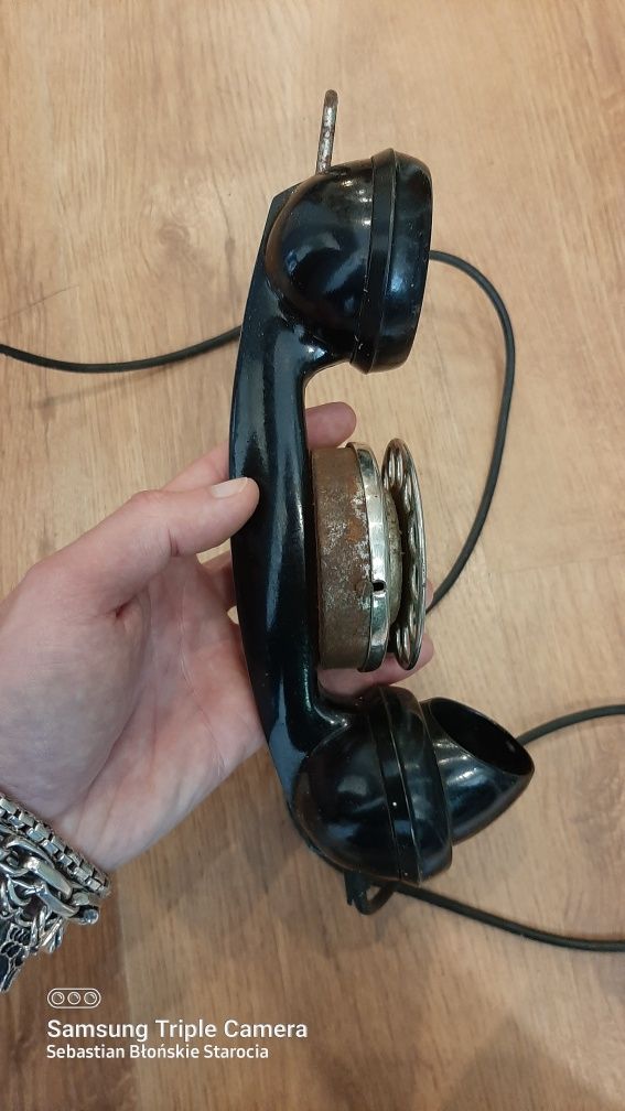 Stary bakelitowy telefon monterski Polski vintage prl