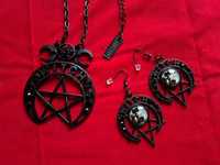 WITCH Witchcraft Pentagram Moon Restyle gothic goth gotycka biżuteria