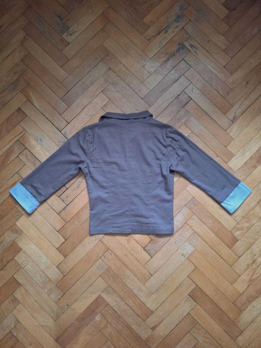 Marynarka damska S – bawełna, brąz, Made in Italy, idealna na lato