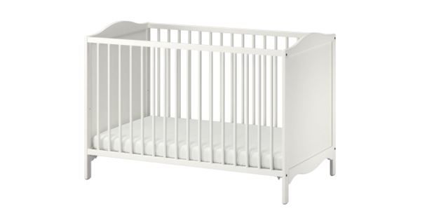 Berço, branco 60x120 cm + colchão molas