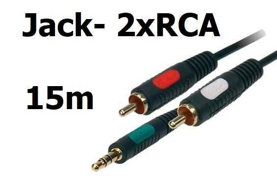 Kabel Prolink 2RCA- Jack 3,5mm 15m