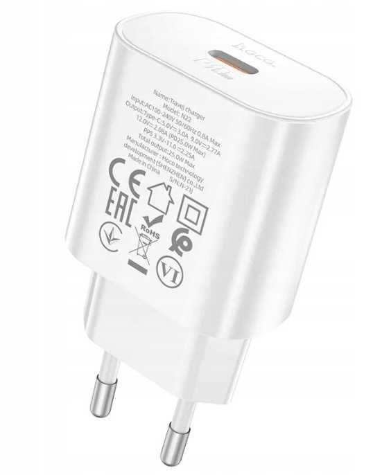 HOCO ładowarka sieciowa Typ C PD 25W QC3.0 Jetta N22 biała ttst551