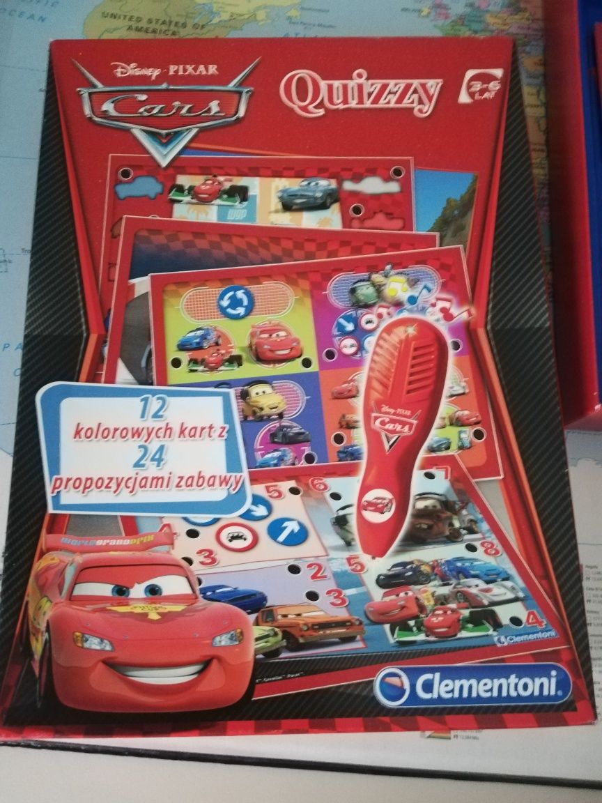 Quizzy Cars gra interaktywna. Clementoni-Disney Pixar Cars. 3-6 lat.