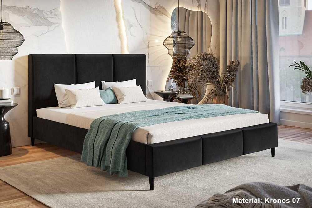 Łóżka Łóżko tapicerowane  LOLA 160x200 180x200 stelaż na nóżkach